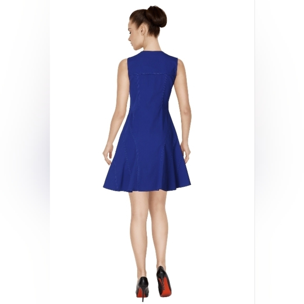 Derek Lam 10 Crosby Fit & Flare Sleeveless V-Neck Dress - Picture 3 of 16
